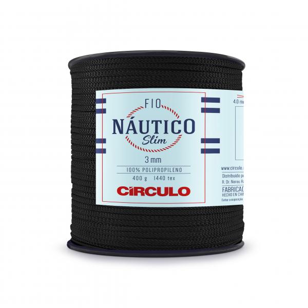 FIO NAUTICO SLIM 3MM - COR 8990 PRETO